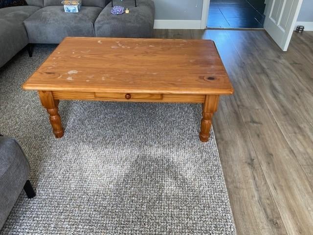 grenen salontafel, Huis en Inrichting, Ophalen, Gebruikt, 100 tot 150 cm, 50 tot 100 cm