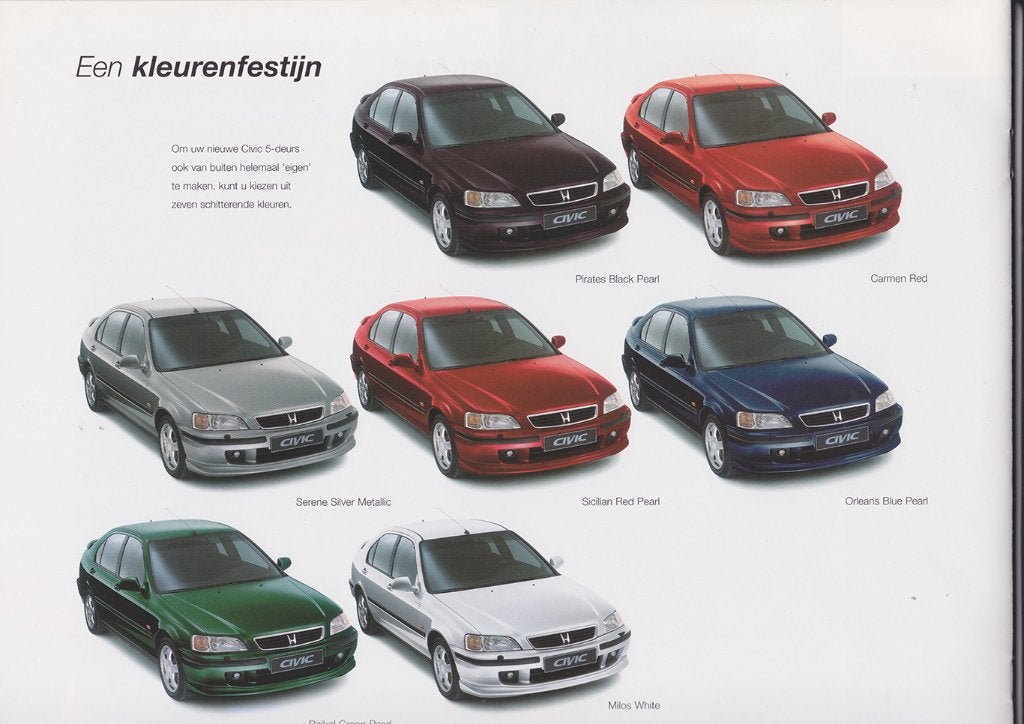 Honda civic 5 deurs 1.4I,1.5I vetec e,1.6I ls,1.6I sr vtec, Ophalen of Verzenden, Zo goed als nieuw, Overige merken
