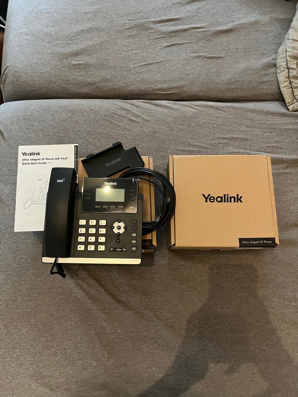 2x Yealink SIP-T41P IP Telefoon - Zo goed als nieuw, Ophalen of Verzenden, Zo goed als nieuw, 2 handsets