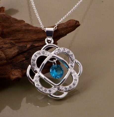 Trendy 925 sterling zilveren kettinghanger met zirkoon, Nieuw, Ophalen of Verzenden, Zilver, Zilver