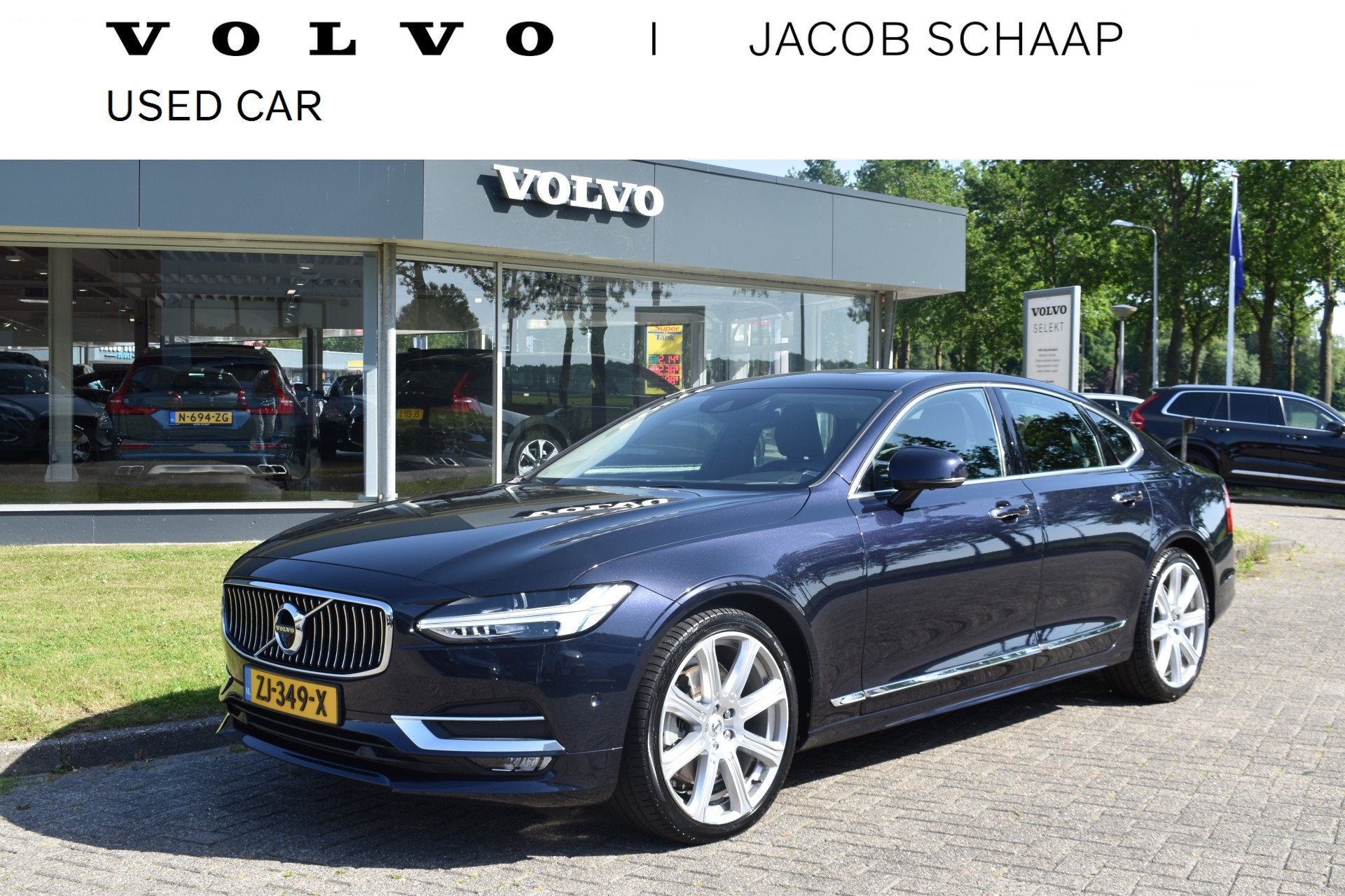 Volvo S90 T4 190PK Inscription Luxury | Trekhaak | BLIS | 36, Auto's, 15 km/l, 1969 cc, Blauw, Bedrijf