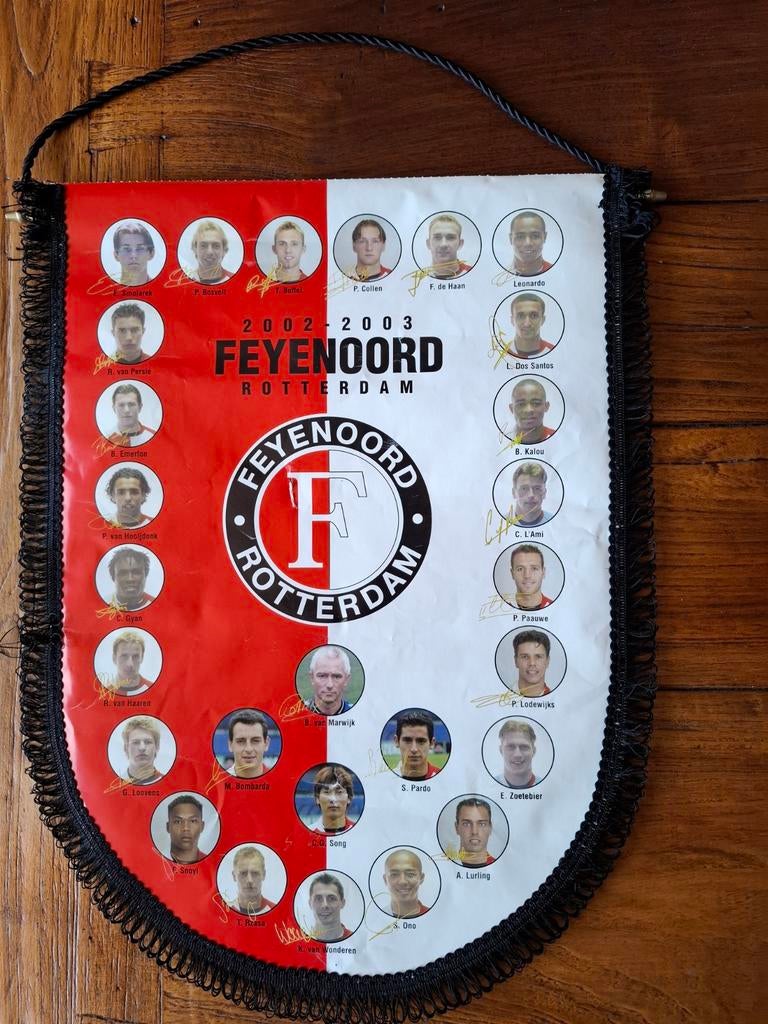 Grote elftal vaan 2002/03, Ophalen of Verzenden, Zo goed als nieuw, Feyenoord, Vaantje of Sjaal