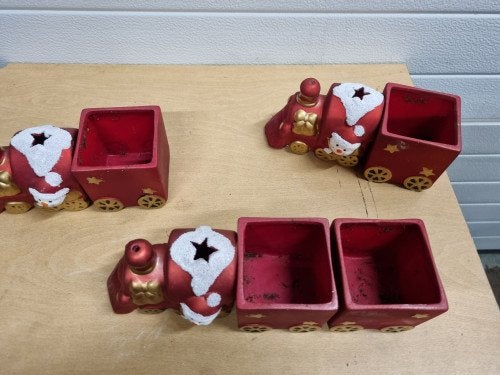 B210 kerst bloempotjes trein, Diversen, Kerst, Ophalen of Verzenden, 'T Olde Gre-j, Info@toldegrej.nl, Endepoelstraat 20f Didam