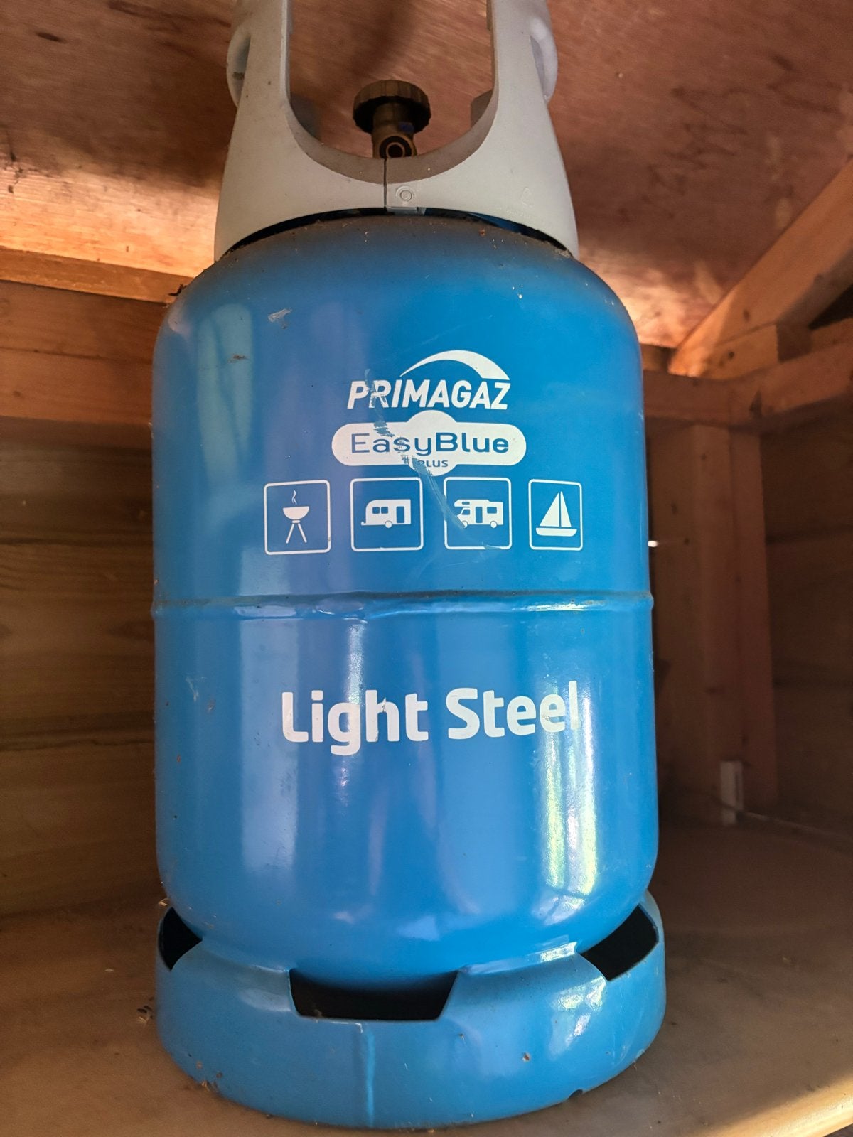 Primagaz EasyBlue Light Steel gasfles 6 kg, Ophalen of Verzenden, Gebruikt
