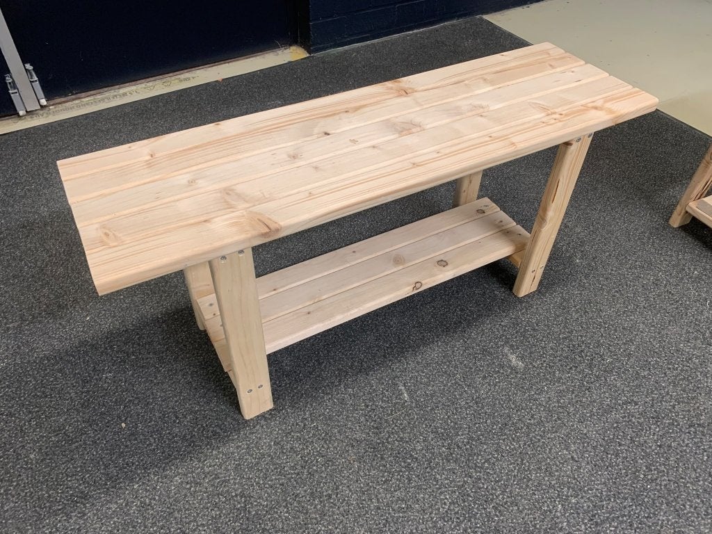 Houten bankje, Bruin, Nieuw, Ophalen of Verzenden, Eén