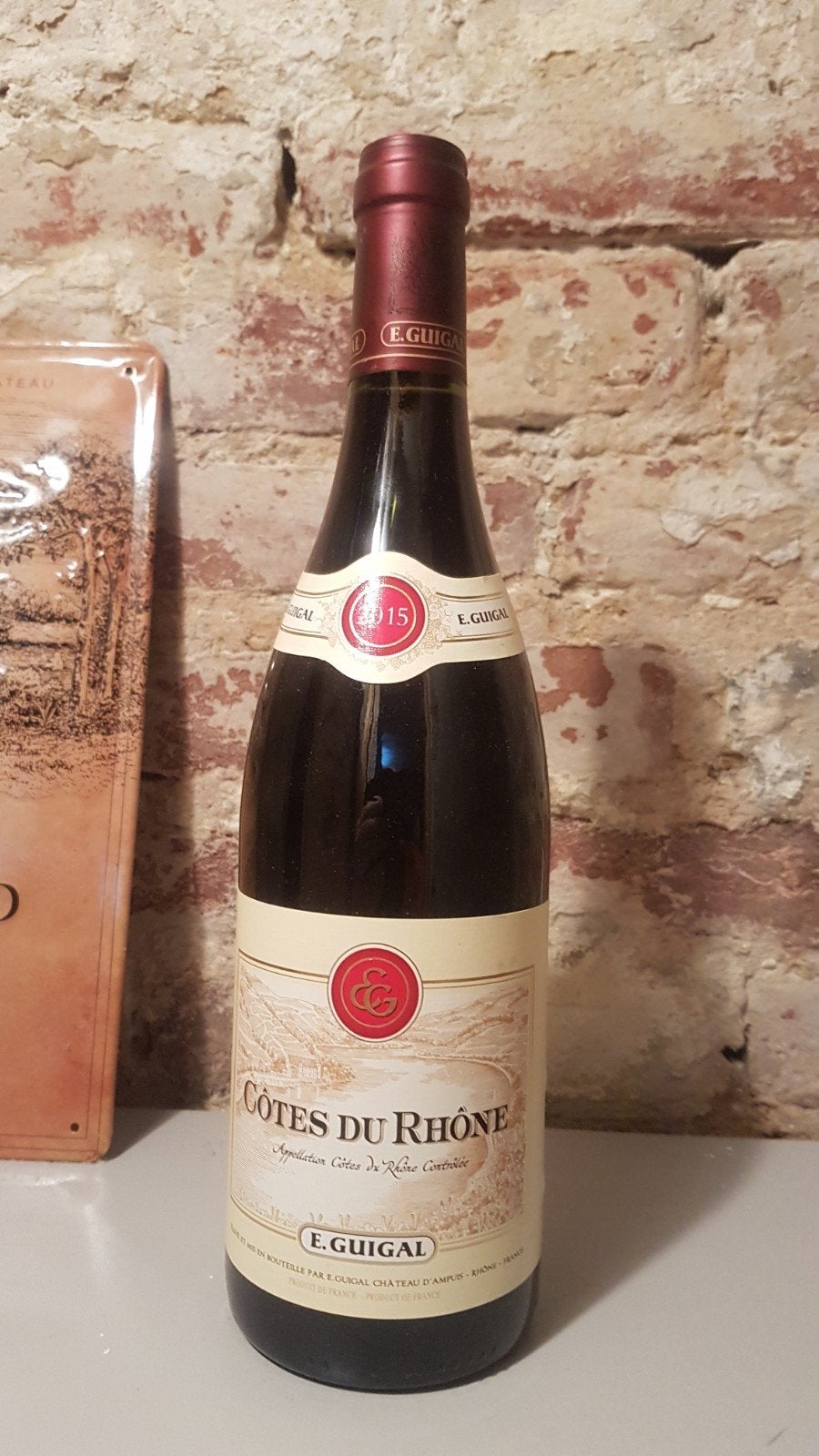E. Guigal Côtes du Rhône 2015 - Rode wijn, Verzamelen, Gebruikt, Frankrijk, Ophalen of Verzenden, Rode wijn