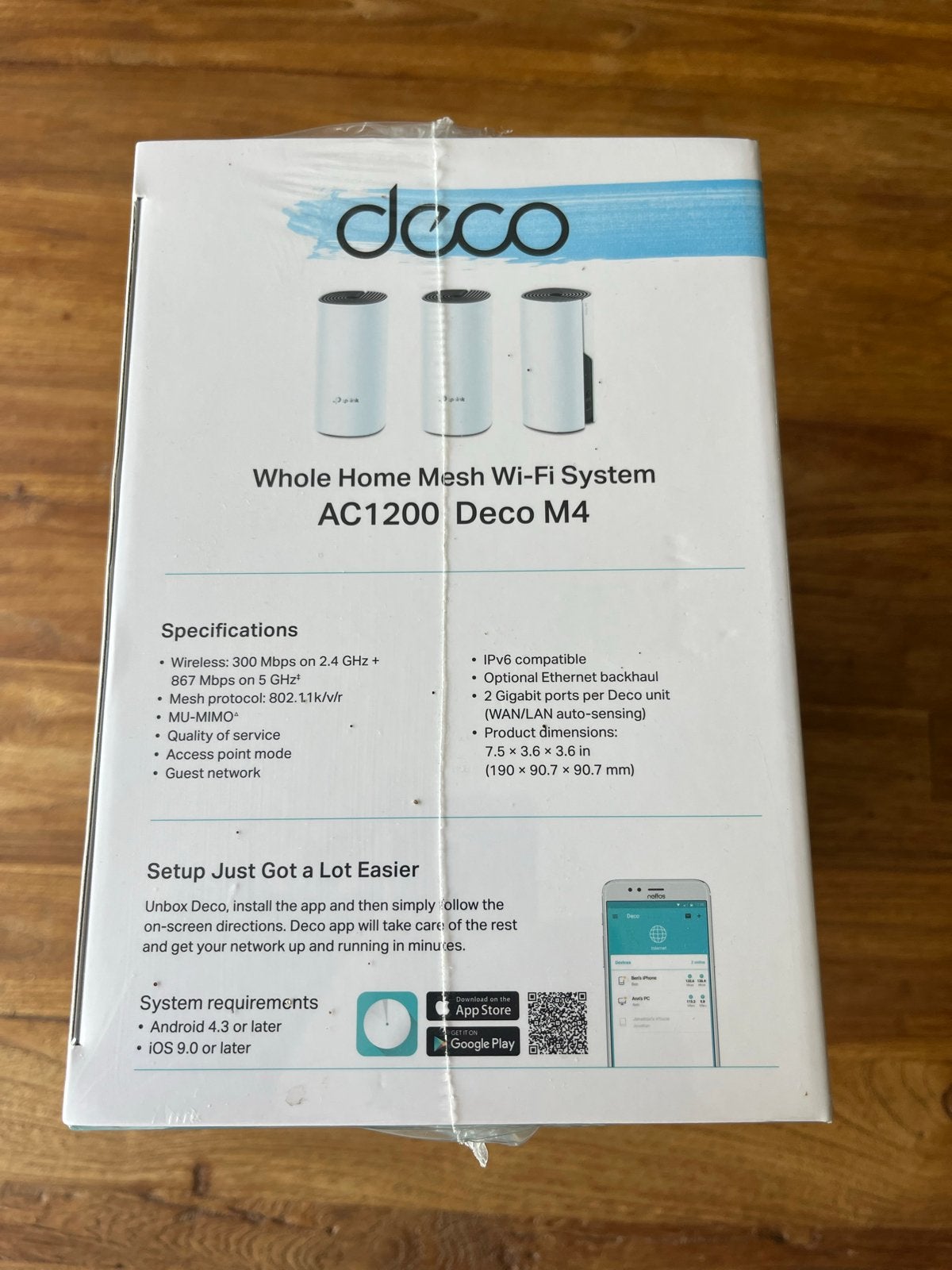 TP-Link Deco M4 AC1200 Whole Home Mesh Wi-Fi Systeem, Computers en Software, Routers en Modems, Ophalen, Nieuw, Router