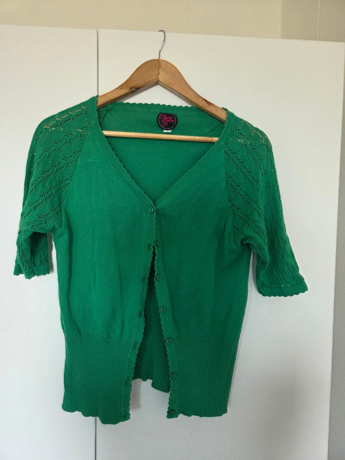 Tante Betsy vest . Maat L, Ophalen of Verzenden, Gedragen, Maat 38/40 (M), Groen