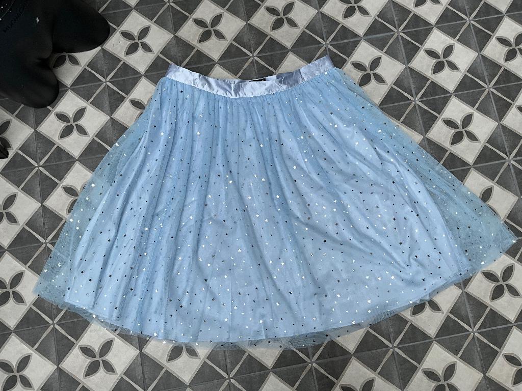 Hell Bunny Infinity Stars 50's Tule Rok Licht Blauw Mt XXL, Kleding | Dames, Rokken, Blauw, Maat 46/48 (XL) of groter, Nieuw, Ophalen of Verzenden