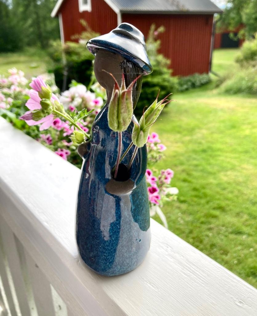 Jie Gantofta Zweden: keramisch bloemenmeisje. Vintage jr. 70, Ophalen of Verzenden