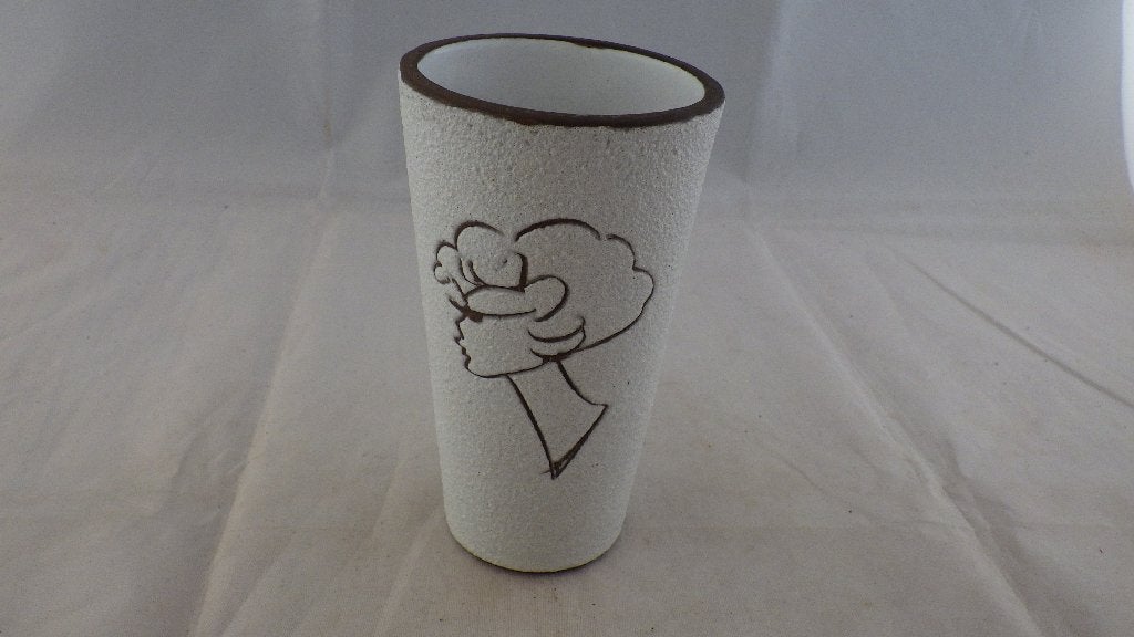 mooi retro vaasje met vrouwenhoofd, Ophalen of Verzenden, Huis en Inrichting