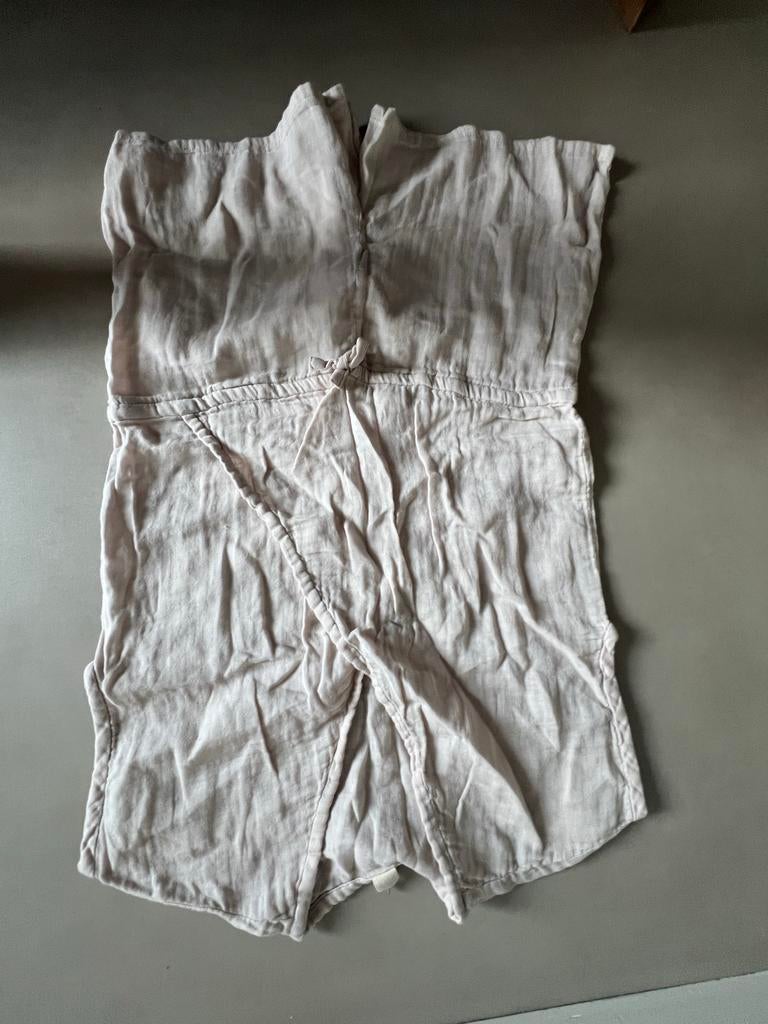 Numero 74 linnen jumpsuit kort beige poeder roze XXL (8-10 j, Ophalen of Verzenden, Nieuw, Meisje