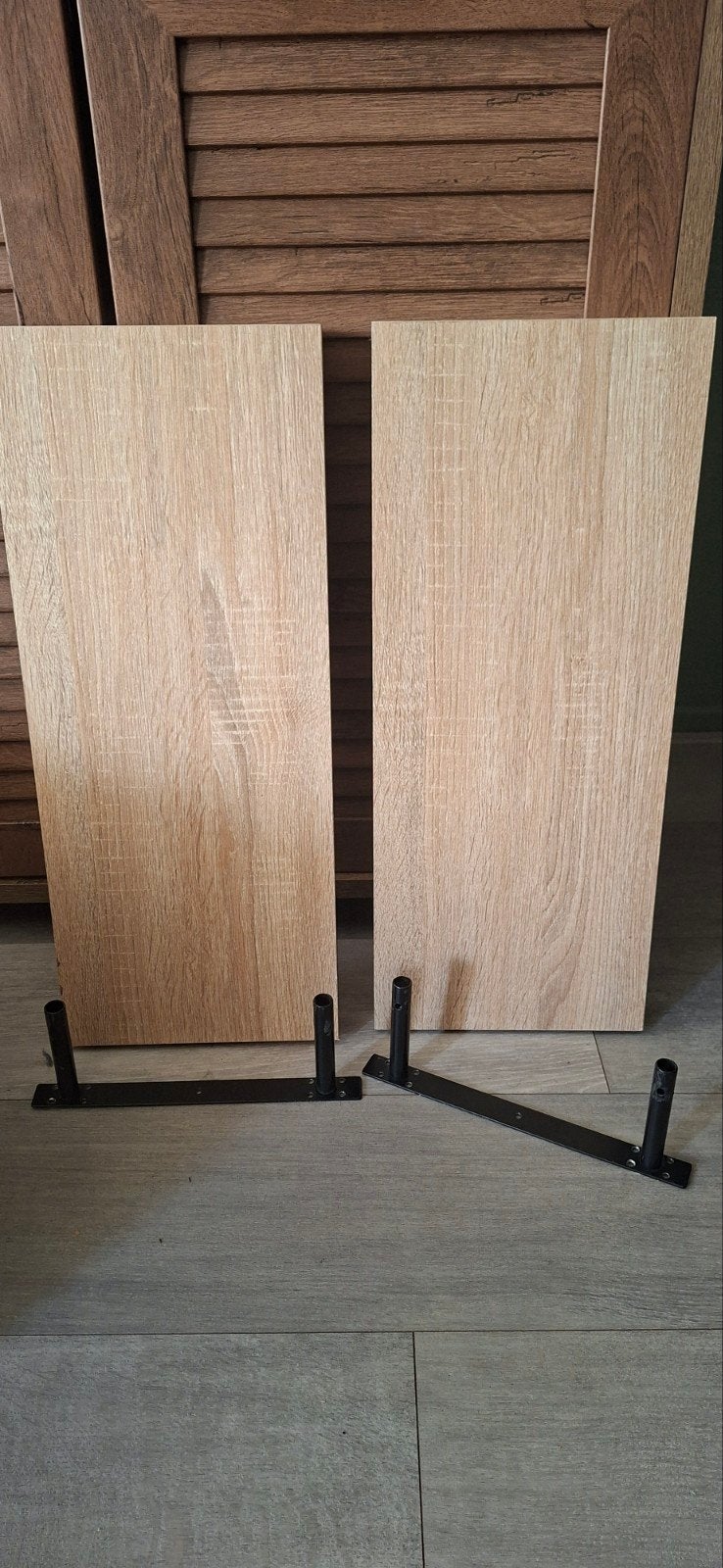 Zwevende plankjes 57x23,5 cm - Licht hout, Ophalen