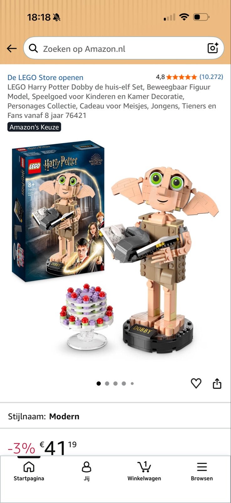 5 LEGO Harry Potter sets: Dobby, Aragog, Hedwig, Patronus, F, Kinderen en Baby's, Lego, Harry Potter, Ophalen of Verzenden, Zo goed als nieuw