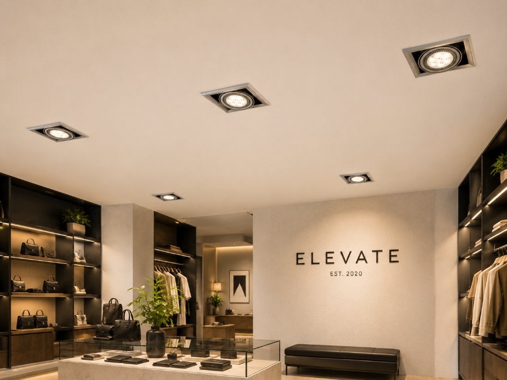 AR111 LED inbouwspot vierkant zilver, LEDware, Geschikt voor plafondmontage, GU10, Overige merken