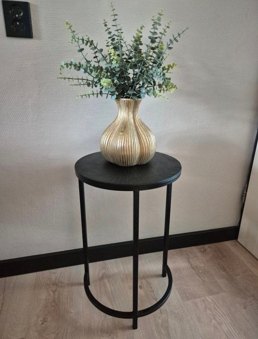 metalen sidetable, Huis en Inrichting, Ophalen, 25 tot 50 cm, Rond, 50 tot 100 cm