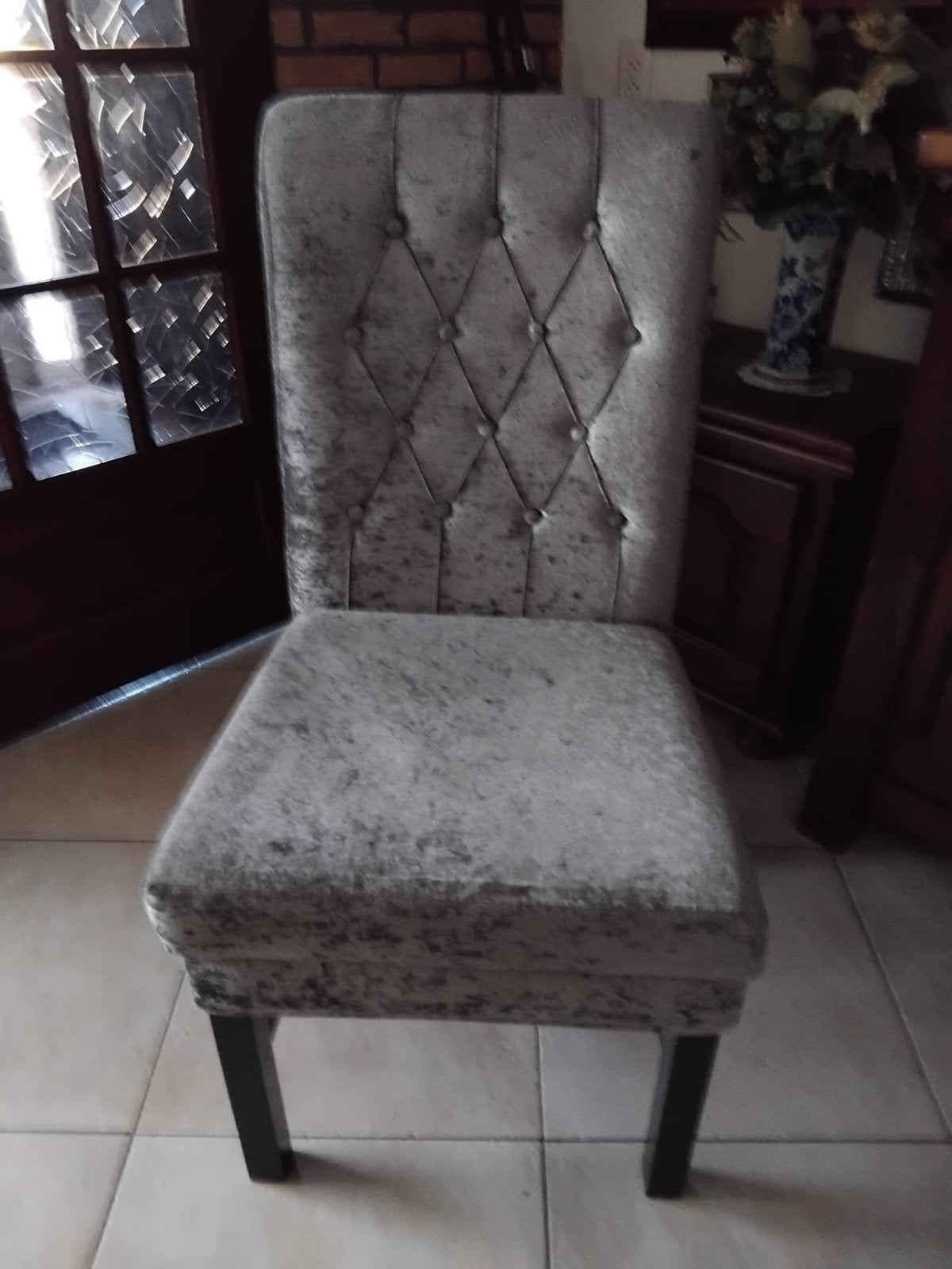 Stijlvolle eetkamerstoelen, Huis en Inrichting, Stoelen, Ophalen, Zo goed als nieuw, Eén, Stof