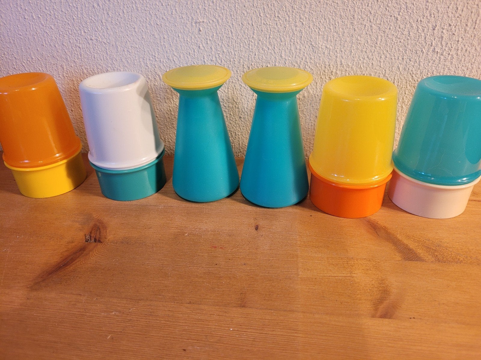 Vintage Tupperware Eierdopjes & Zoutvaatje eierdop, Ophalen of Verzenden, Zo goed als nieuw, Groen, Overige typen