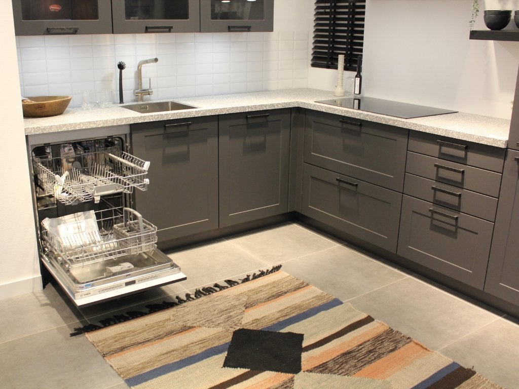 AF3 – Häcker Concept130 Roma hoekkeuken in grafiet ultramat, Ophalen, Info@)haecker-kuechen.de, Zwart, Nieuw