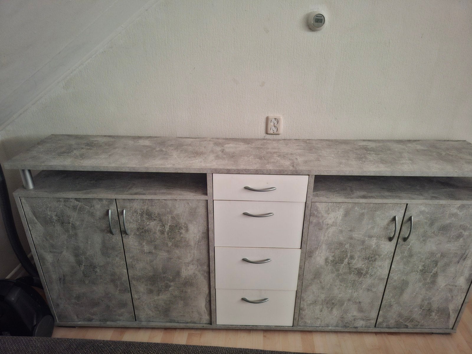 Moderne dressoir/sideboard met lades en deuren, Huis en Inrichting, Ophalen, Overige materialen, Gebruikt, 200 cm of meer