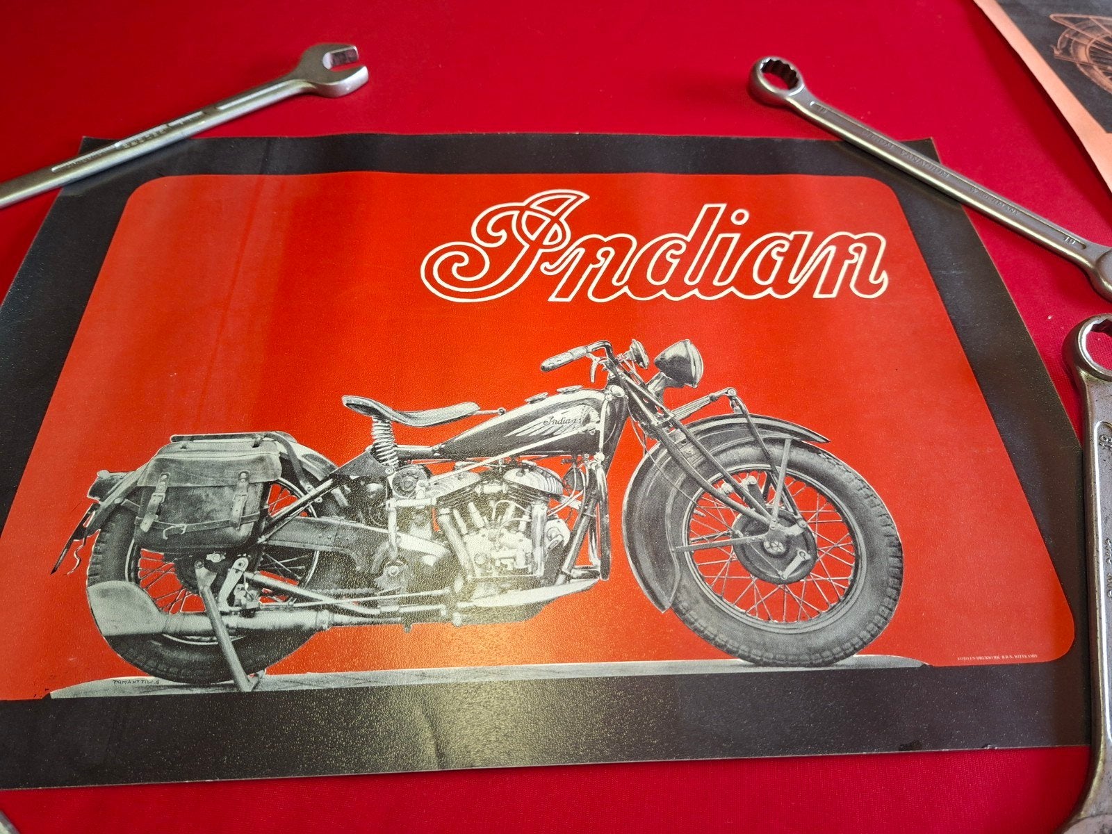 indiaan/Harvey poster/andere oude motoren, Ophalen, Gebruikt