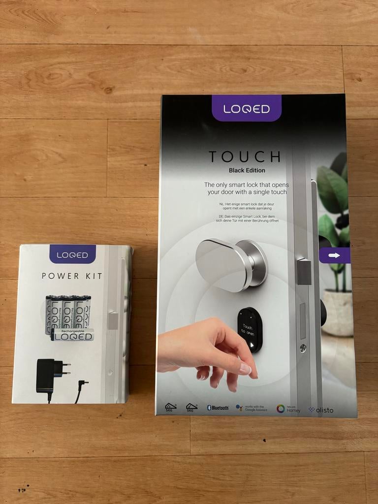 LOQED Touch Smart Lock Black Edition + Power + SKG*** slot, Doe-het-zelf en Verbouw, Hang- en Sluitwerk, Ophalen of Verzenden