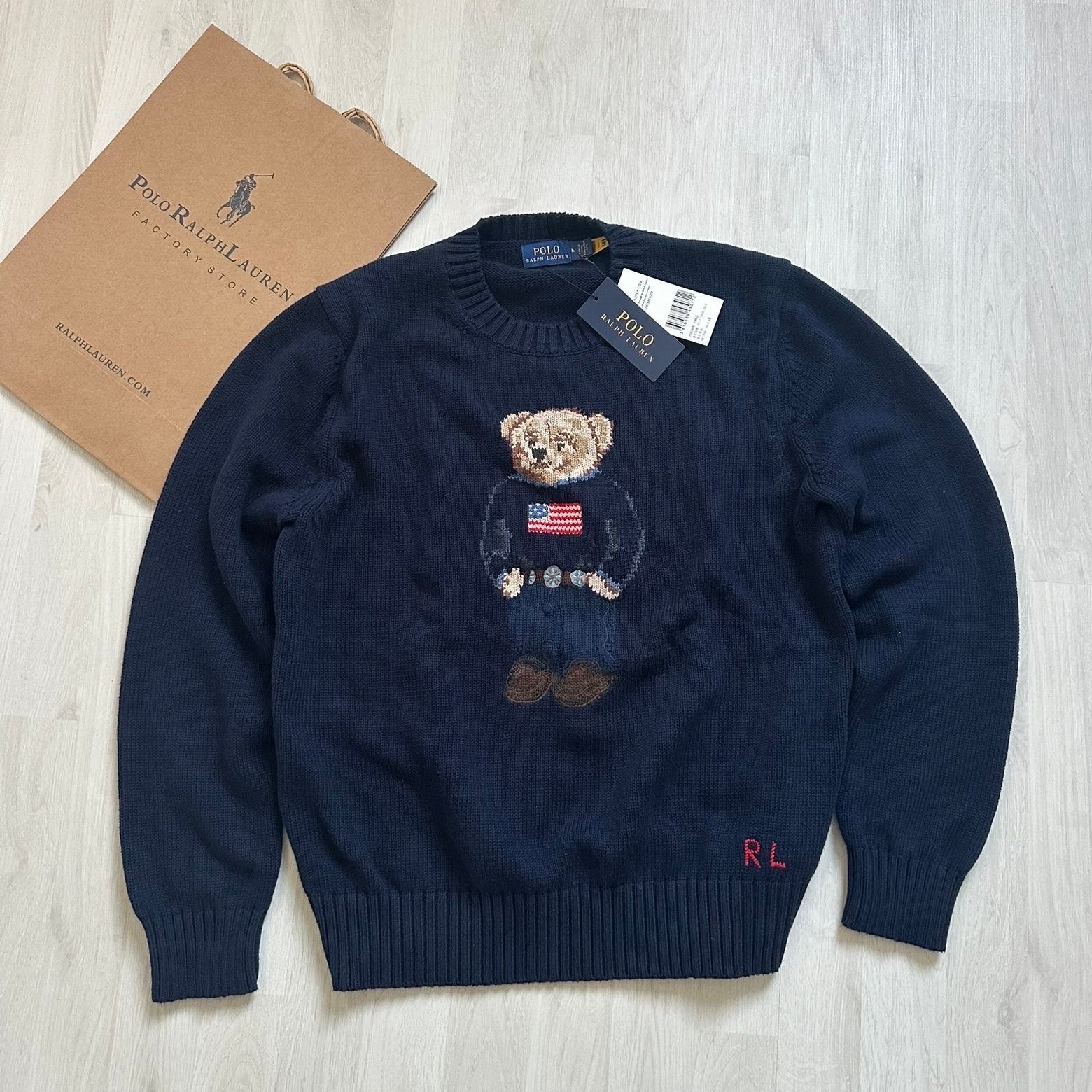Polo Ralph Lauren Bear Trui - Nieuw met labels, Ophalen of Verzenden, Nieuw, Maat 48/50 (M), Blauw