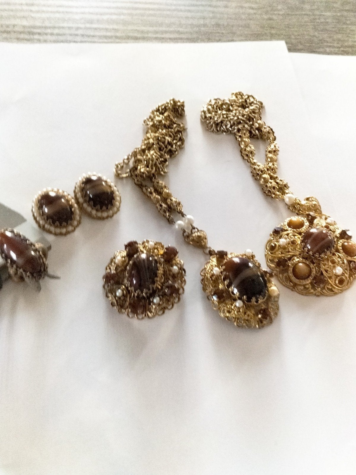 Prachtige vintage lot West Germany sieraden., Verzenden, Overige materialen, Ketting, Verguld