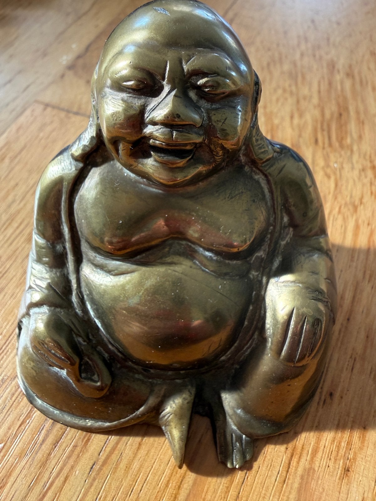 Vintage ( bronzen ?) Boeddha, Ophalen of Verzenden, Zo goed als nieuw