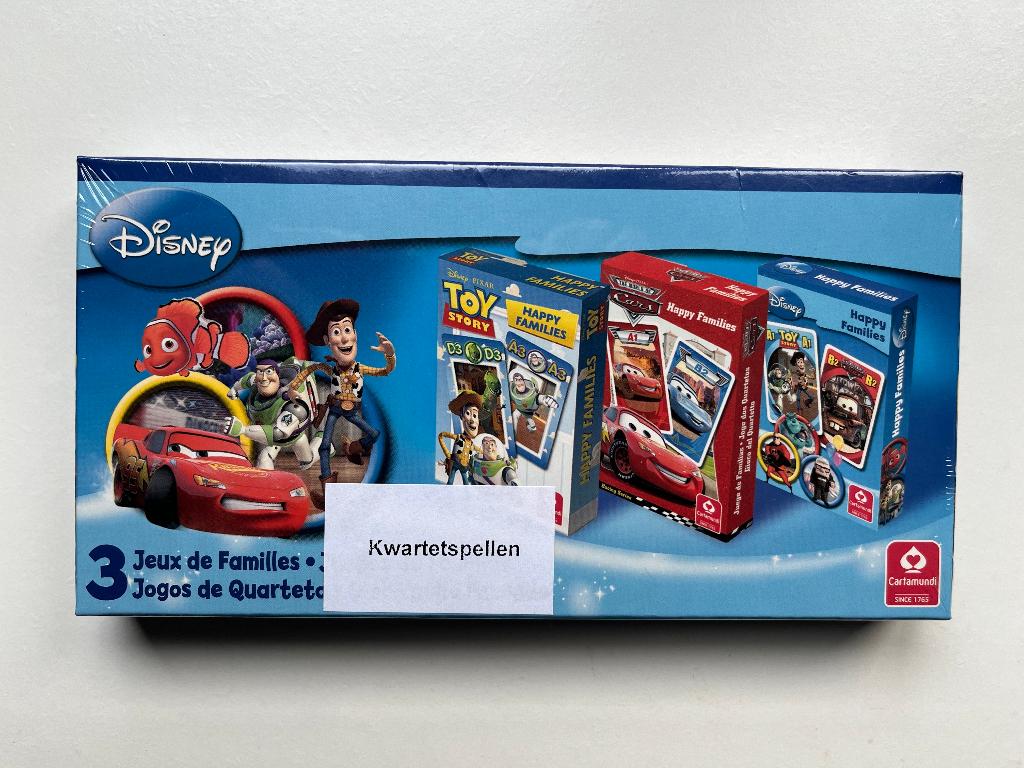 Cartamundi Disney Pixar kwartetspellen (nieuw), Verzamelen, Ophalen of Verzenden, Overige figuren, Nieuw, Overige typen