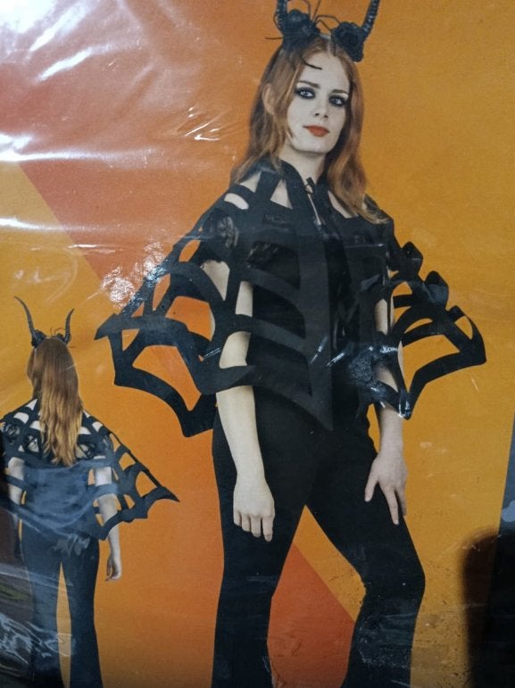 Halloween - spinnenweb cape - OS - Nieuw, Ophalen of Verzenden, Nieuw, Halloween of Griezel