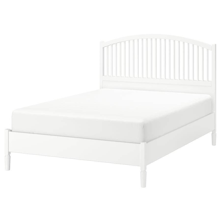 Ikea bedframe Tyssedal, 160x200 cm, Ophalen, Gebruikt, Wit, Tweepersoons