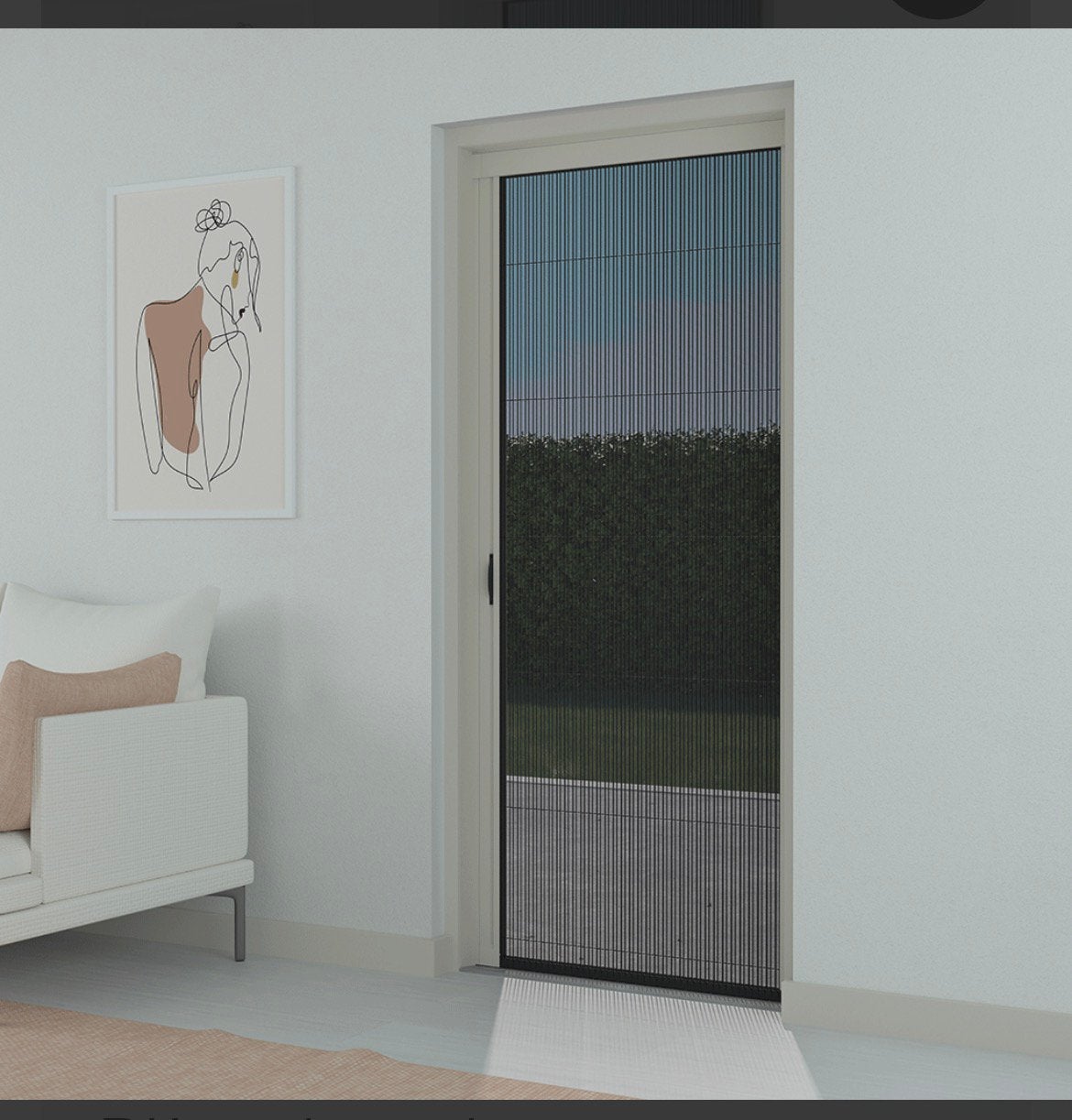 Nieuwe Plisséhor deur Wit RAL9010 - Max 96x209 cm, Ophalen, 80 tot 100 cm, Hordeur, Nieuw