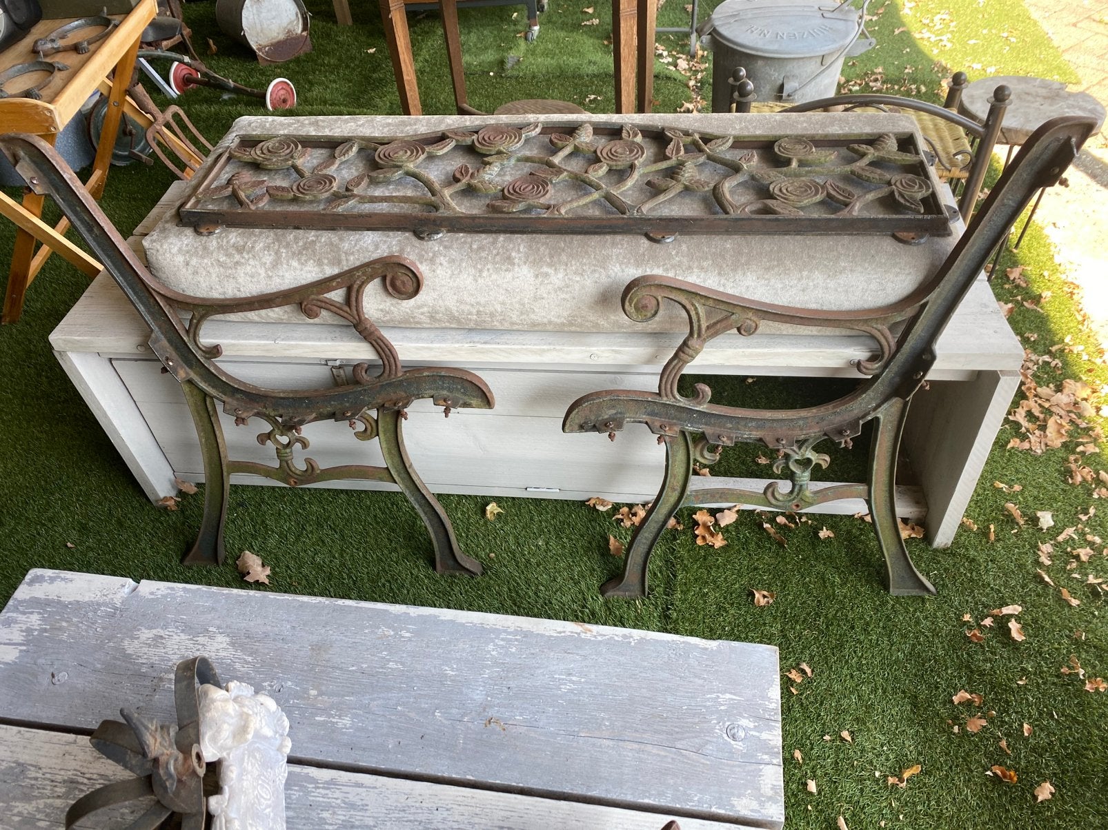 Prachtige gietijzer bankje, Tuin en Terras, Ophalen