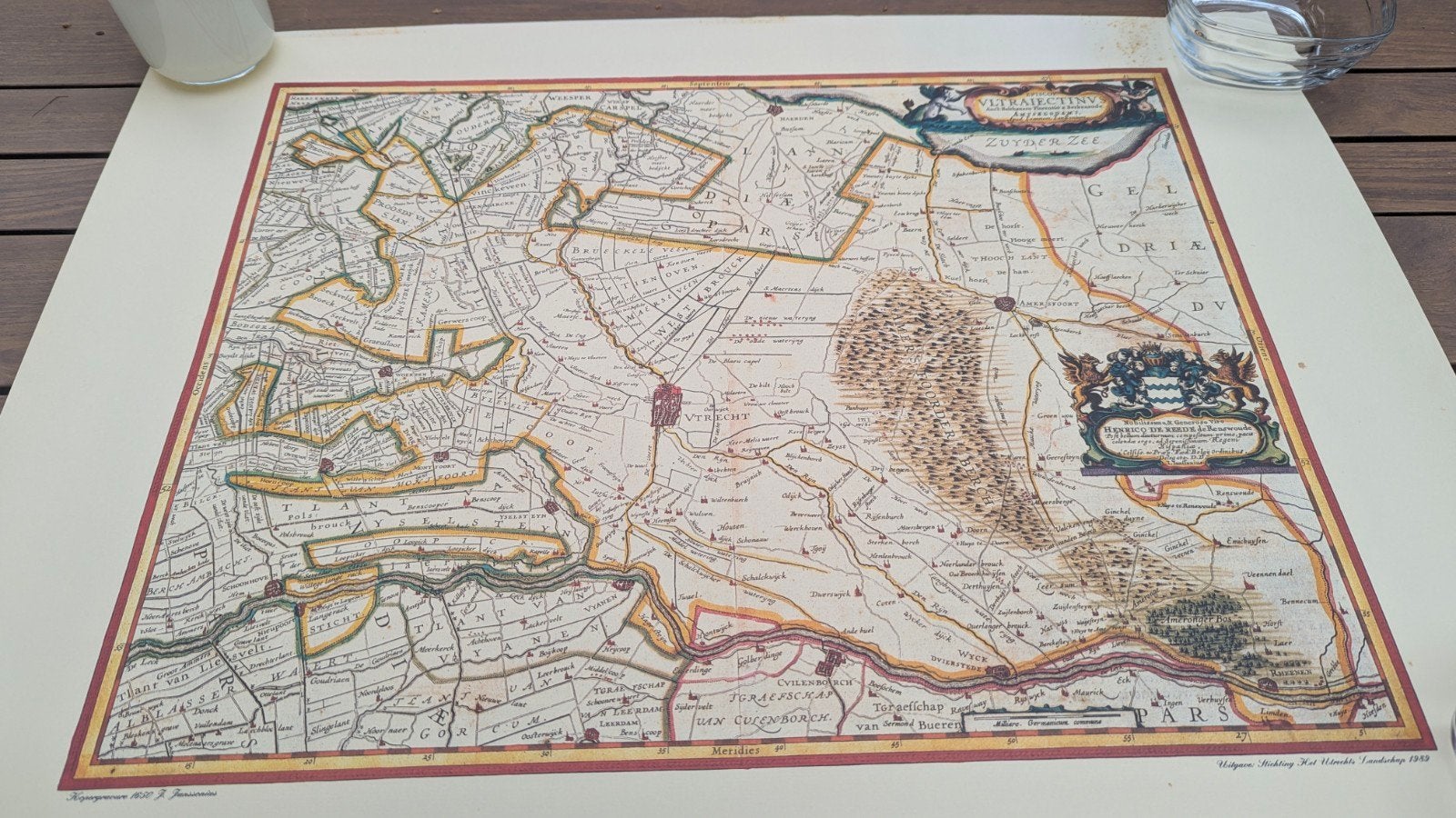 kaart plattegrond Utrecht, Gelezen, Ophalen of Verzenden, Landkaart, 1800 tot 2000
