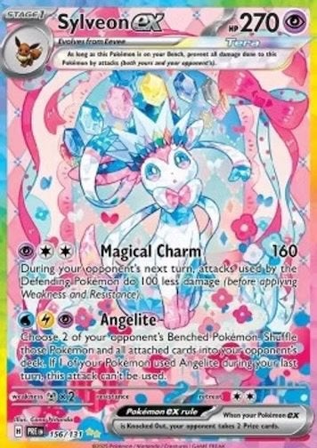 2025 Pokémon Sylveon EX PRE #156 RAW, Ophalen of Verzenden, Zo goed als nieuw