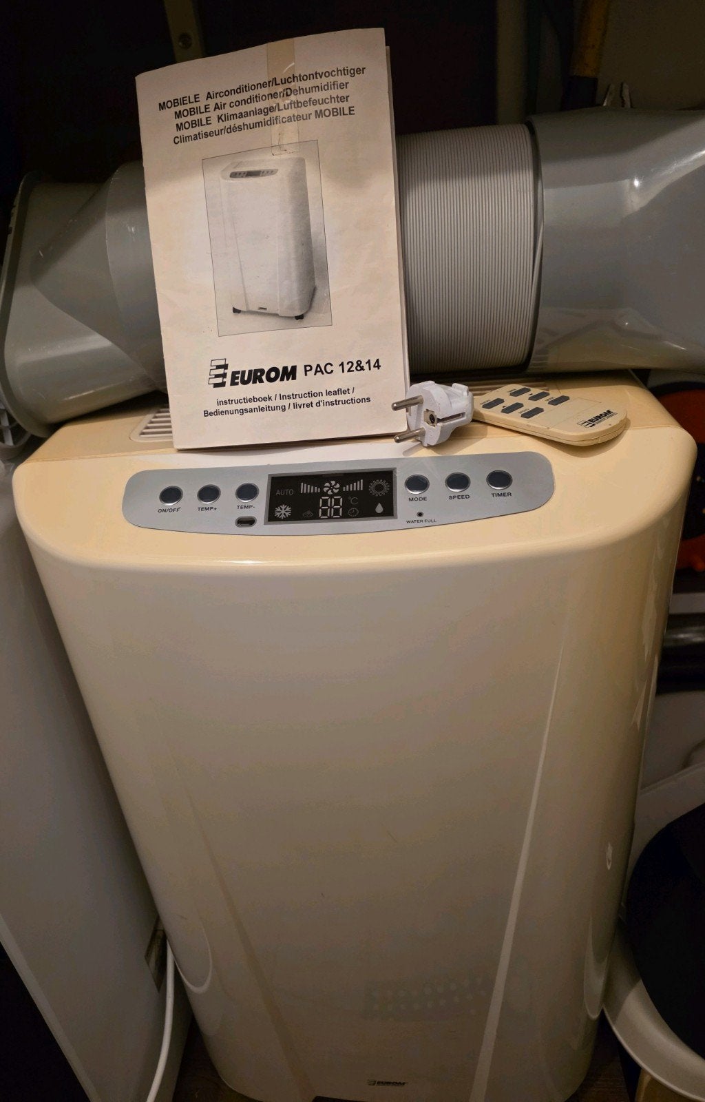 Eurom PAC airco 14000 BTU, 3 snelheden of meer, Ophalen of Verzenden, 100 m³ of groter, Afstandsbediening