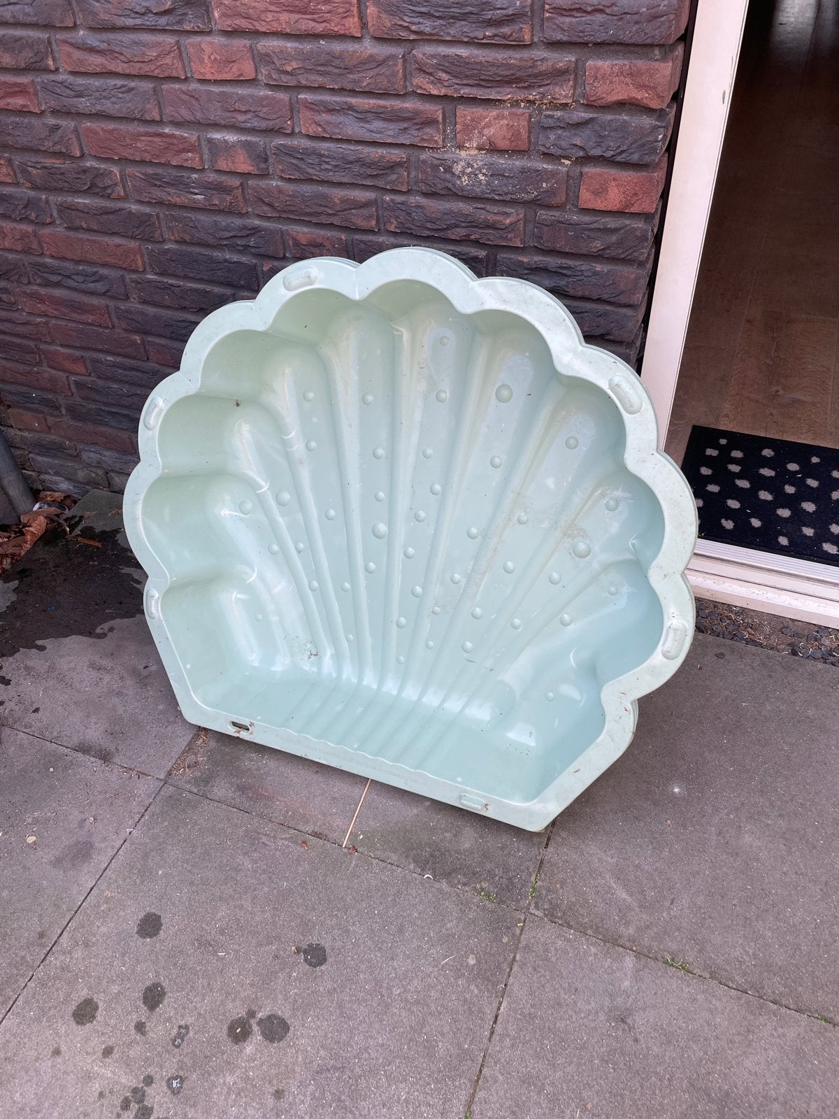Schelp zandbak met deksel - GRATIS, Kinderen en Baby's, Ophalen, Gebruikt