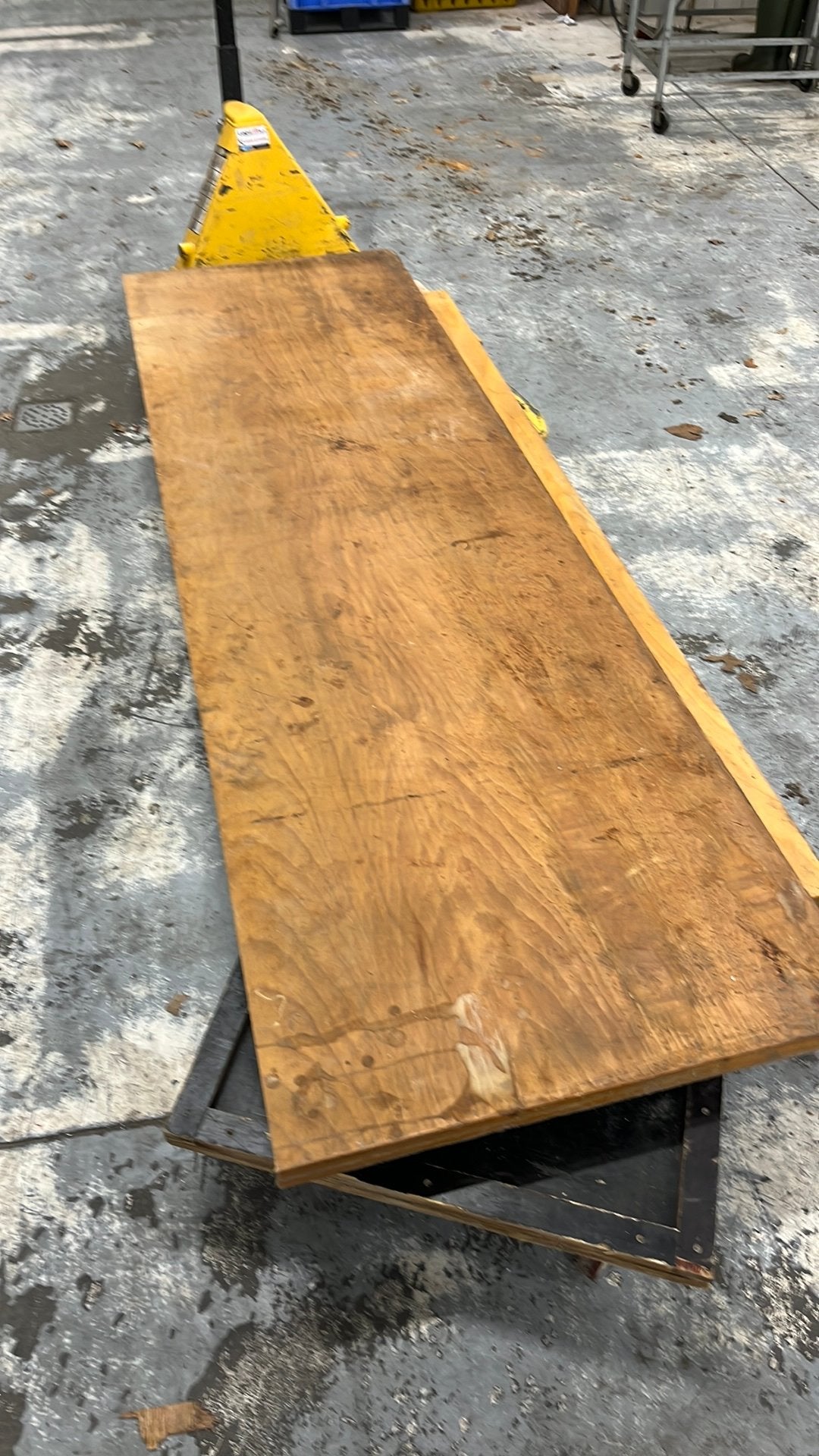 Massief werkblad 240x70x4cm, Ophalen, 25 tot 50 mm, Eiken, Zo goed als nieuw
