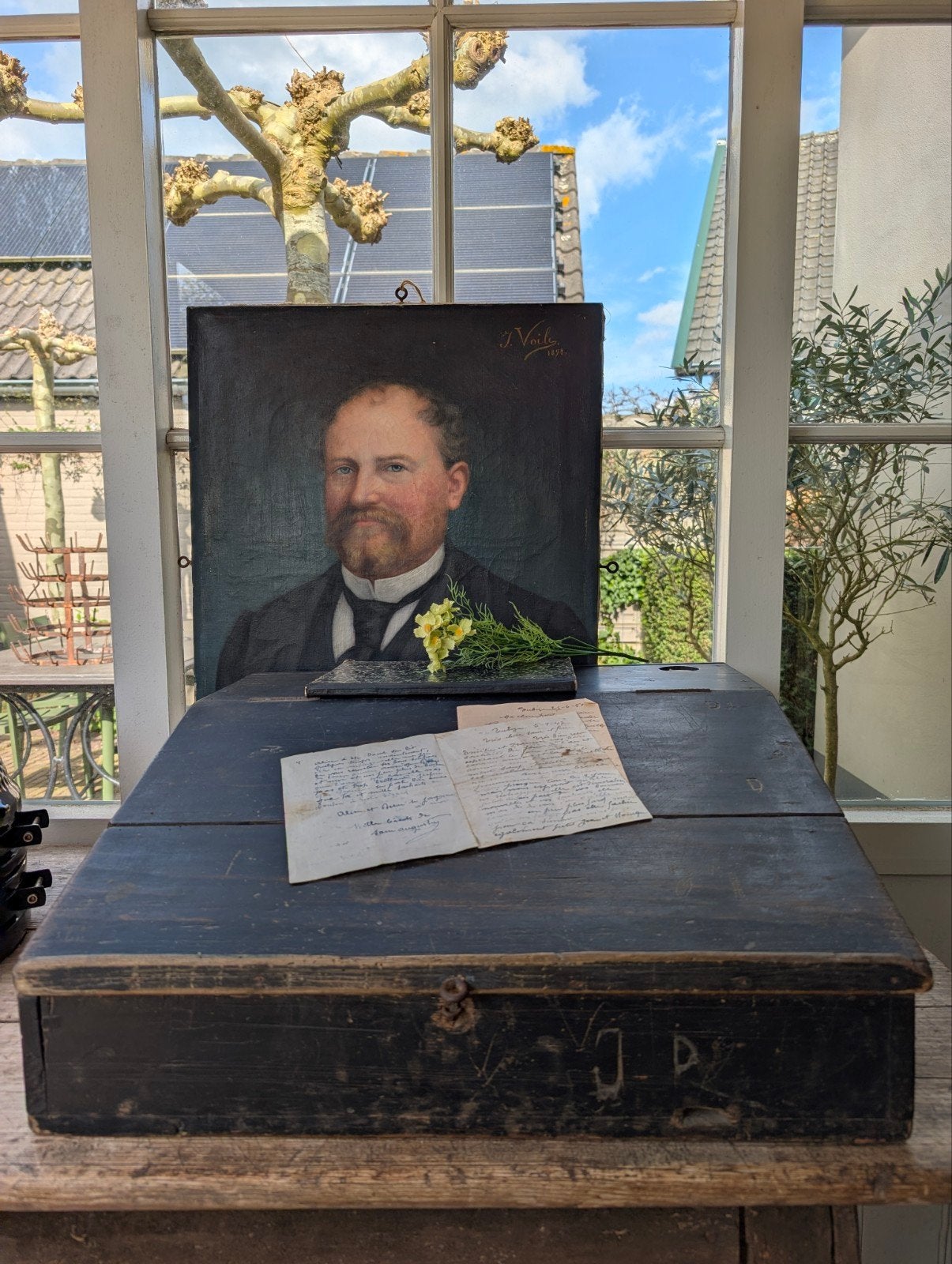 Brocante houten lessenaar, Antiek en Kunst, Ophalen
