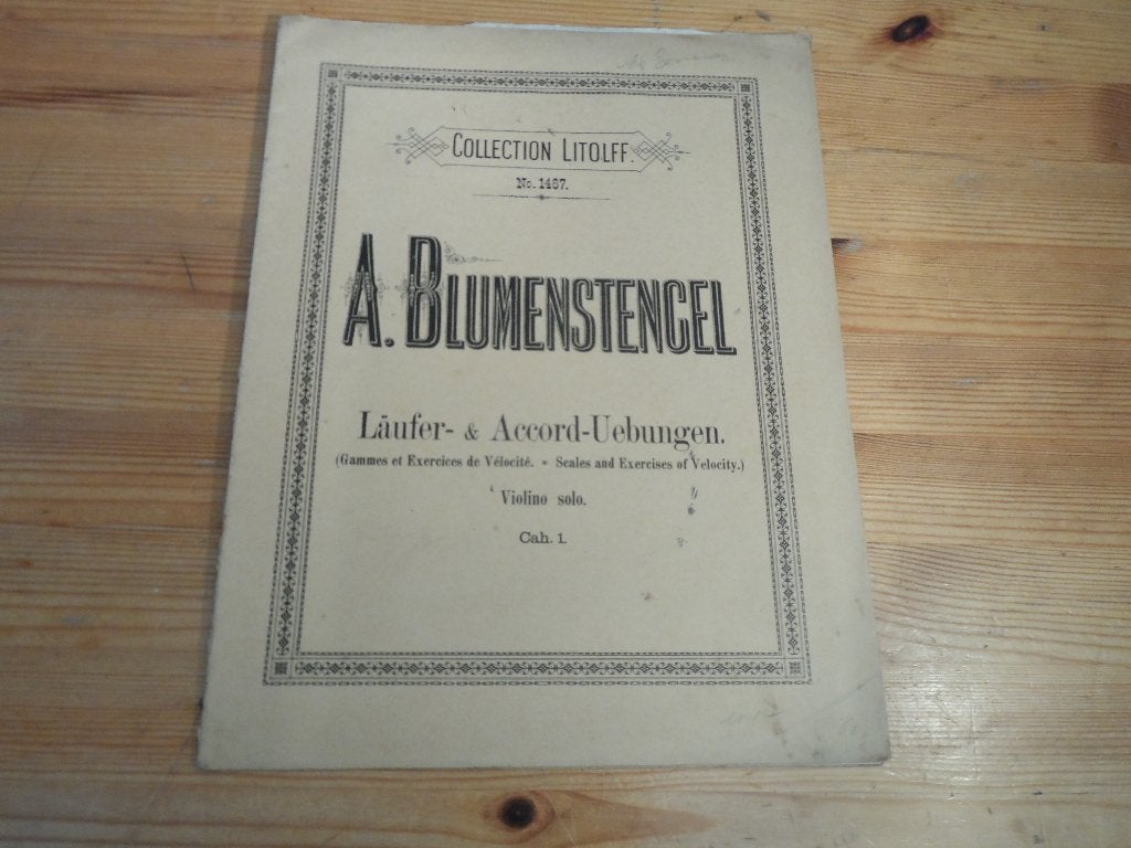 Blumenstengel - laufer- accord uebungen cah. 1, Gebruikt, Klassiek, Ophalen of Verzenden, Viool of Altviool