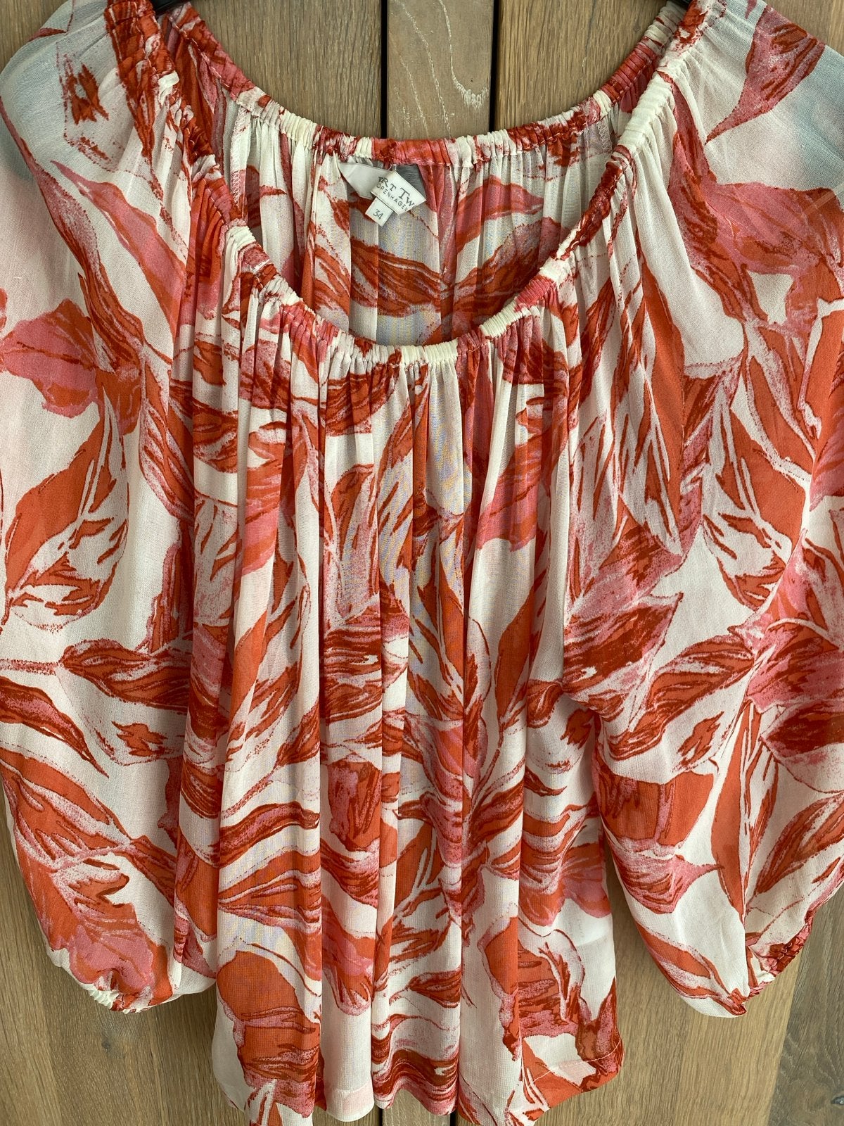 Part Two blouse met bladprint - Maat 34 (XS), Meerkleurig, Ophalen of Verzenden, Zo goed als nieuw, Lange mouw