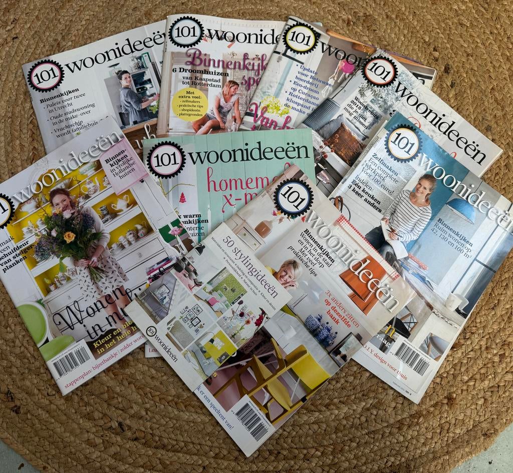 8x 101 Woonideeën tijdschriften (2012 & 2014), Boeken, Tijdschriften en Kranten, Gelezen, Overige typen, Ophalen of Verzenden