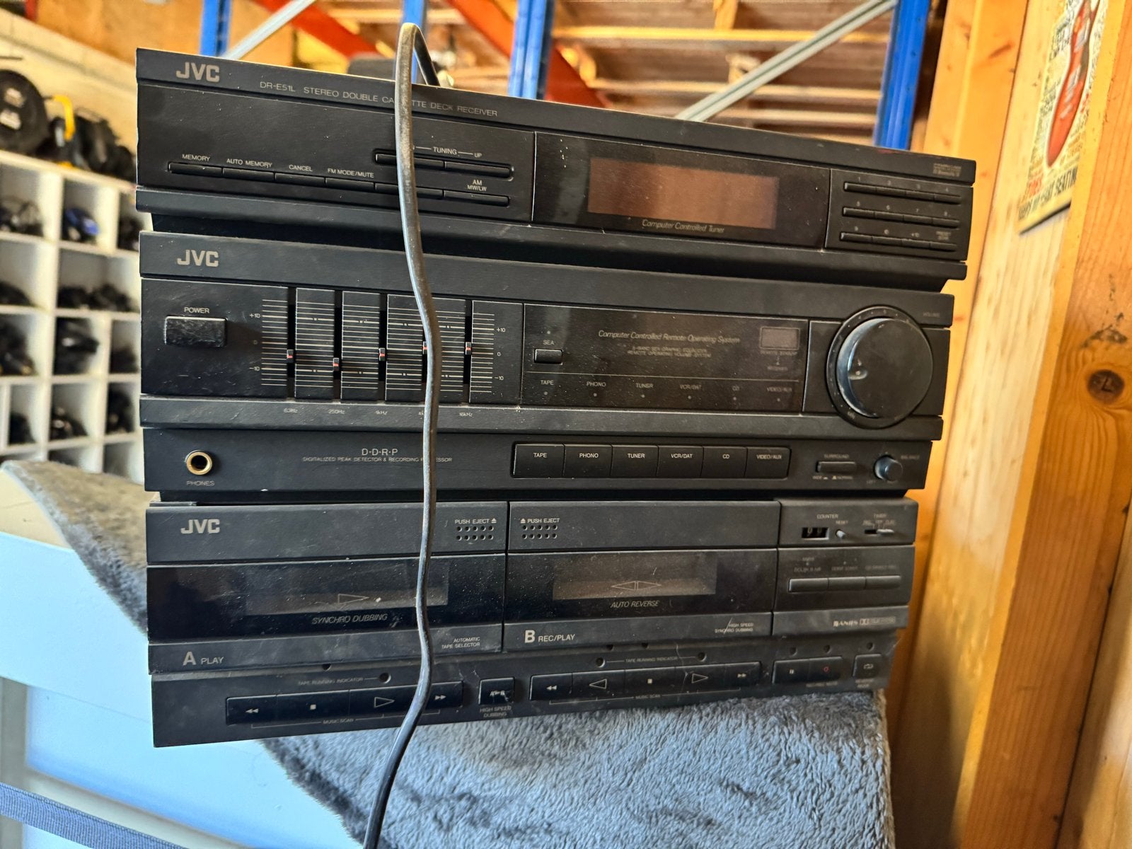 JVC Stereo Set - Cassettedeck, Tuner, Versterker, Ophalen, Gebruikt, JVC, Losse componenten