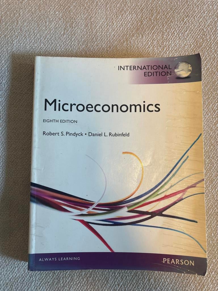 Microeconomics - Pindyck & Rubinfeld (8e editie), Ophalen of Verzenden, Zo goed als nieuw
