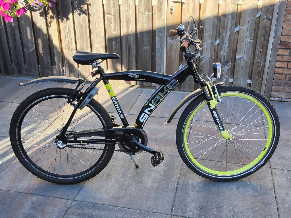 Batavus snake jongens fiets 26 inch., Terugtraprem, Gebruikt, Batavus, Handrem