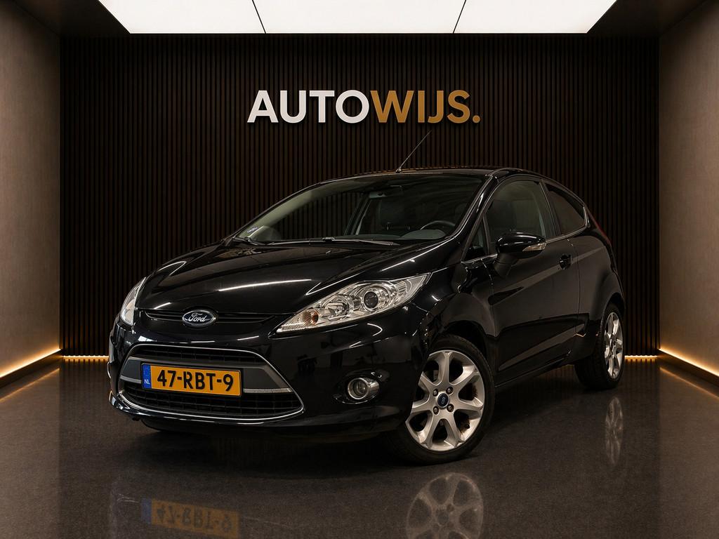 Ford Fiesta 1.4 Titanium|NL AUTO|XENON|AUT|CLIMA|GOED ONDERH, Euro 5, Zwart, 4 cilinders, Zwart