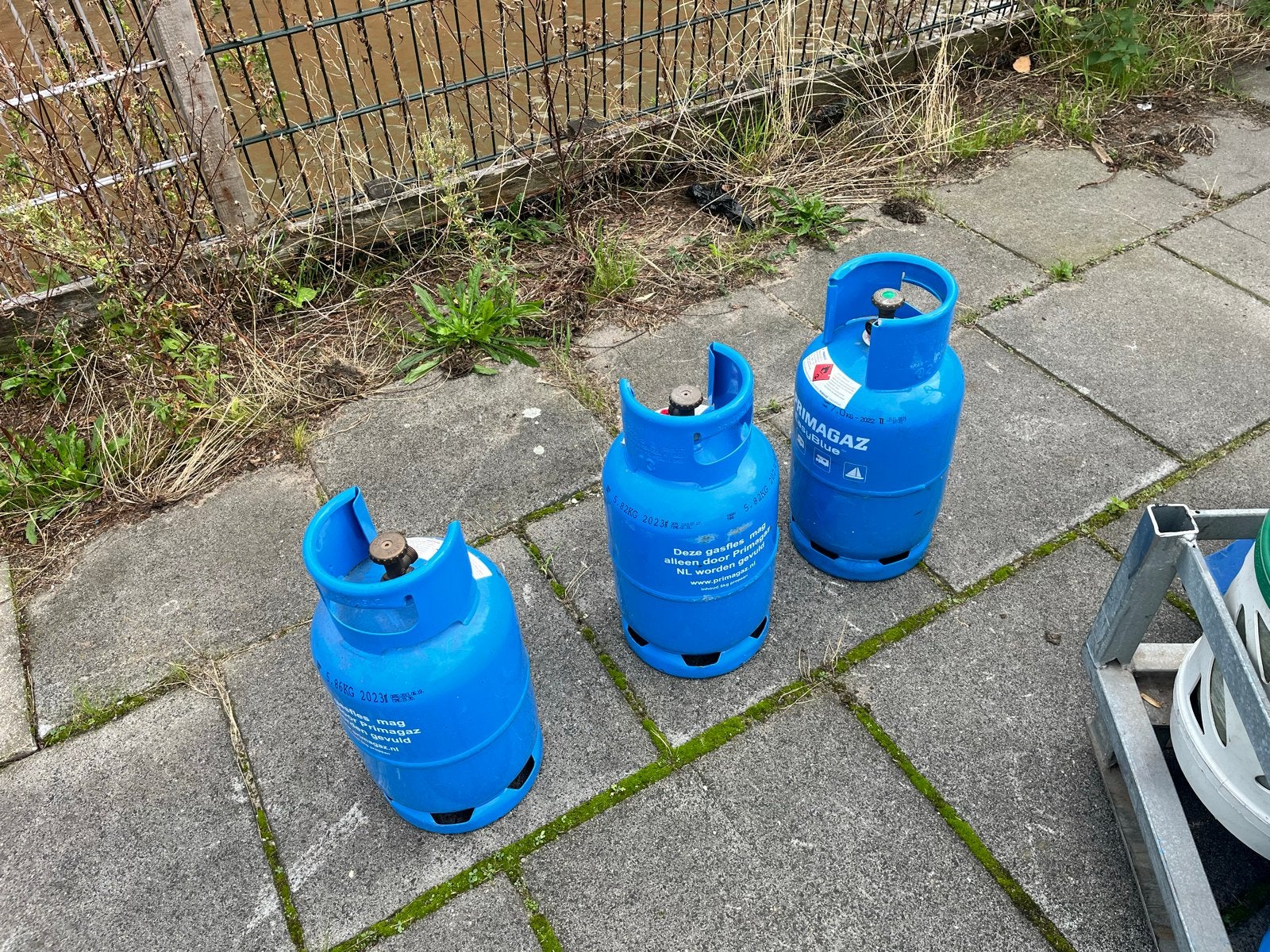 3 Lege Benegas Light Gasflessen (Composiet), Ophalen, Gebruikt