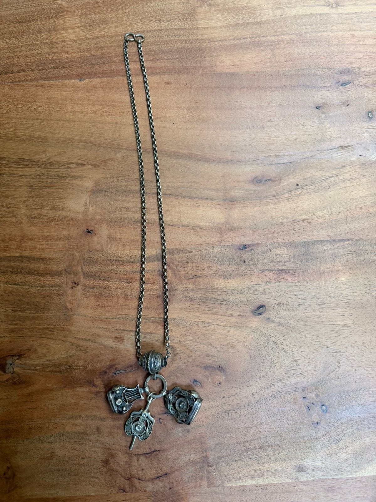 Antiek zilveren chatelaine / horlogeketting, Verzenden, Zo goed als nieuw, Zilver