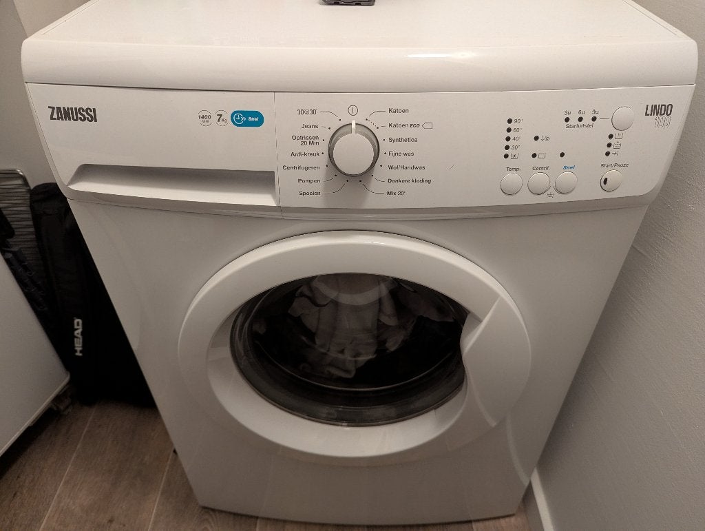 Zanussi wasmachine, Witgoed en Apparatuur, Ophalen, 1200 tot 1600 toeren, Gebruikt, Handwasprogramma